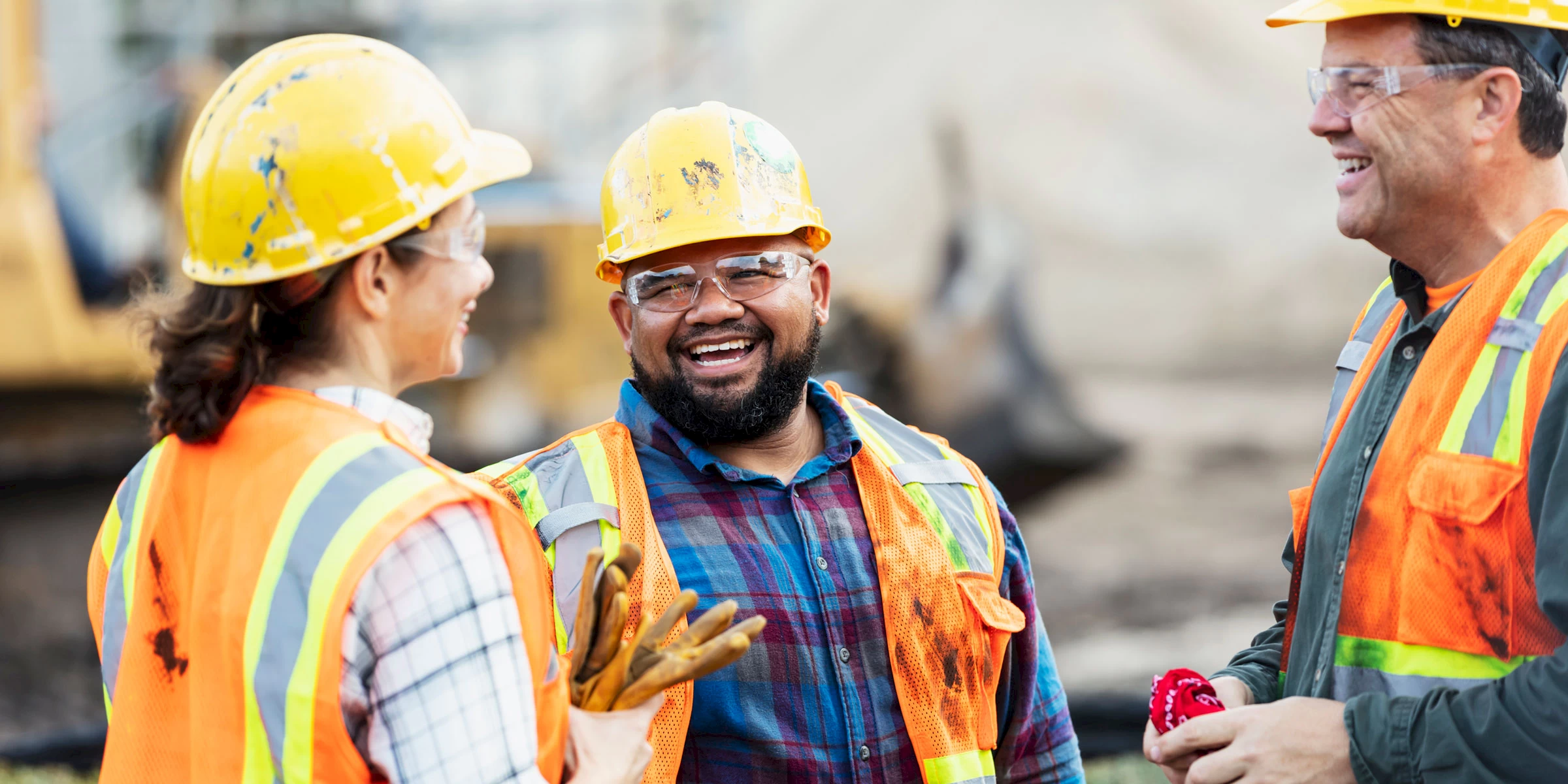 Workers on a construction site